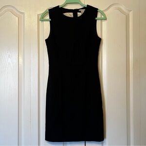 H&M Black Sleeveless Sheath Dress Knee Length Size 6